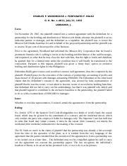 Case Digest: CHARLES F. WOODHOUSE v. FORTUNATO F..
